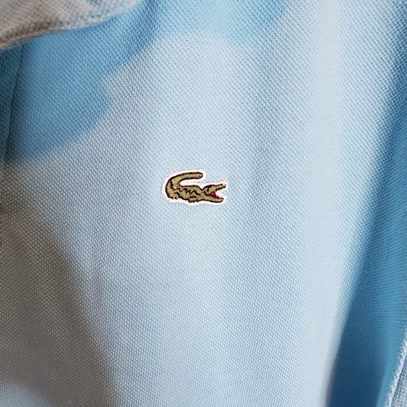 Lacoste 5 L Polo Shirt Men's Size Croc Alligator Logo Light Blue Short Sleeve - Picture 4 of 11